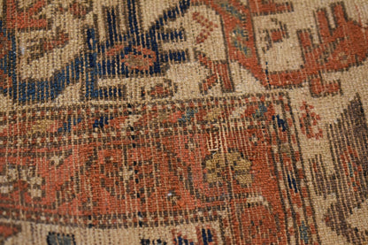 Persian Kurdish Rug, 4'4" x 6'7", in ivory, navy and orange - photo 3