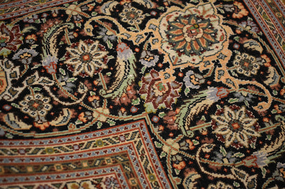 Vintage Persian Tabriz Rug, 8'3" x 11'6", in ivory, navy, pink and pistachio - photo 4