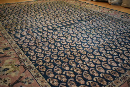 Antique Persian Mohal Rug, 7'10" x 10'10", in blue, khaki and pink - photo 2