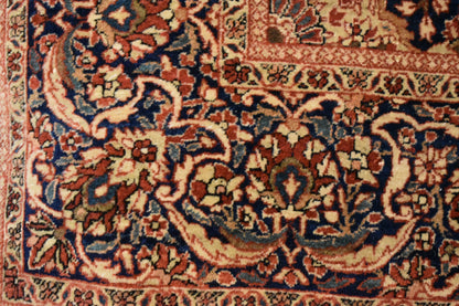 Antique Persian Isfahan Rug, 4'2" x 6'6", in navy and rust - photo 2