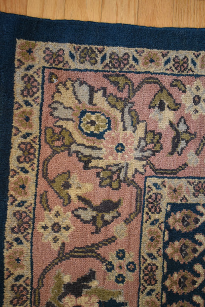 Antique Persian Mohal Rug, 7'10" x 10'10", in blue, khaki and pink - photo 3
