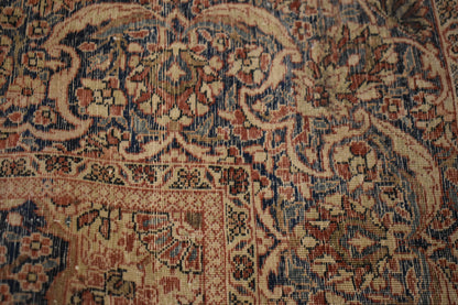 Antique Persian Isfahan Rug, 4'2" x 6'6", in navy and rust - photo 3
