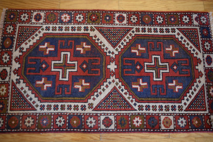 Antique Turkish Anatolian Rug, 2'7" x 4'5", in brown and ivory
