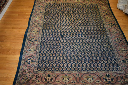 Antique Persian Mohal Rug, 7'10" x 10'10", in blue, khaki and pink - photo 5