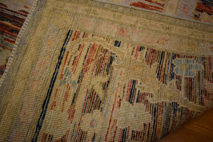 Afghan Oushak Rug, 8'11" x 12'3", in baby blue, blue and pink - photo 3