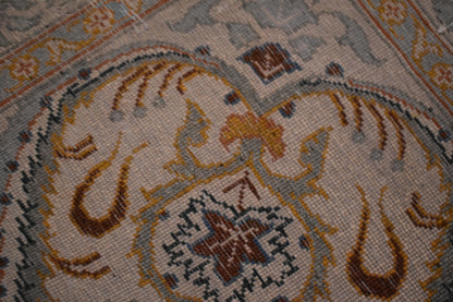 Vintage Persian Kashan Rug, 10'5" x 14'3", in beige, navy and teal - photo 3