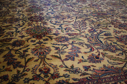 Antique Persian Lavar Kerman Rug, 8'3" x 11'10", in baby blue, burgundy, cream and ivory - photo 3