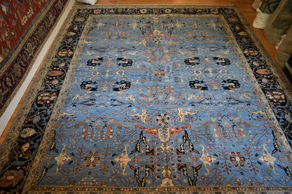 Indian Heritage Rug, 12' x 15', in baby blue, blue, ivory and navy - photo 2