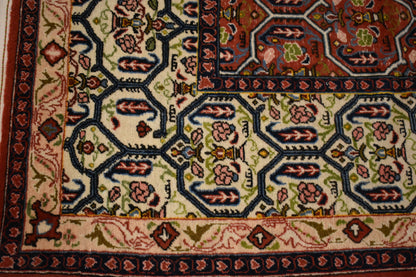 Vintage Persian Esfahan Rug, 11'4" x 12'2", in blue, green, ivory and salmon - photo 3