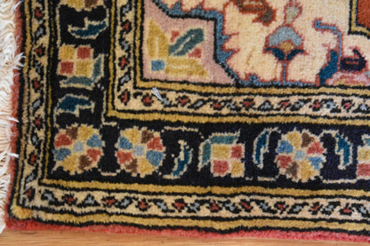 Vintage Persian Tabriz Rug, 2'1" x 3'5", in baby blue, navy, rust and yellow - photo 2