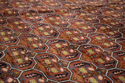 Vintage Persian Esfahan Rug, 11'4" x 12'2", in blue, green, ivory and salmon - photo 6