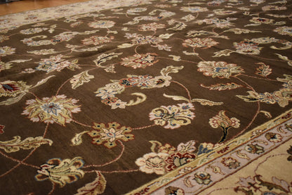 Indian Agra Jaipur Rug, 10' x 13'7", in beige, cocoa and cream - photo 4