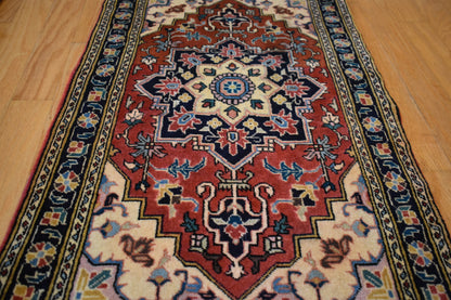Vintage Persian Tabriz Rug, 2'1" x 3'5", in baby blue, navy, rust and yellow - photo 4
