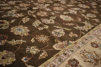 Indian Agra Jaipur Rug, 10' x 13'7", in beige, cocoa and cream - photo 5