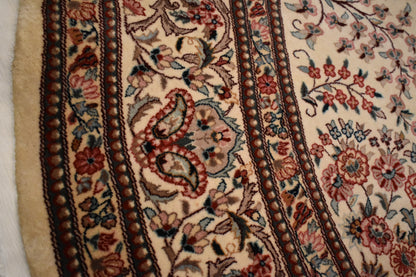 Vintage Sino Yazd Rug, 8'10" x 8'11", in baby blue, blue, gold and ivory - photo 3