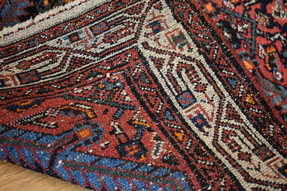 Antique Persian Hamadan Rug, 2'8" x 4'4", in blue, navy and red - photo 4
