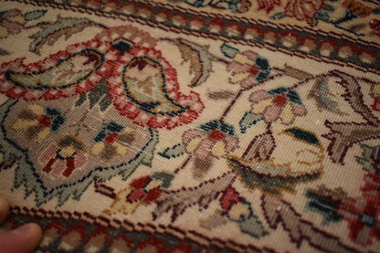Vintage Sino Yazd Rug, 8'10" x 8'11", in baby blue, blue, gold and ivory - photo 4