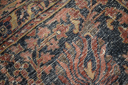 Antique Persian Sarouk Rug, 12'2" x 19'2", in burgundy, gold, navy and pink - photo 3