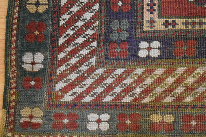 Antique Russian Kazak Rug, 5'9" x 8'5", in brown, green and red - photo 2