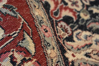 Sino Yazd Rug, 5'1" x 5'1", in black, brick and teal - photo 3