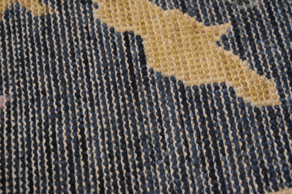 Indian Oushak Rug, 10' x 10', in baby blue, blue, purple and salmon - photo 3