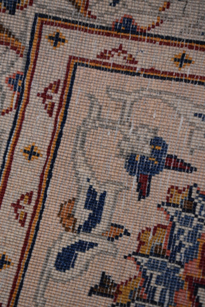 Vintage Persian Kashan Rug, 10'9" x 15'3", in blue, gold and ivory - photo 3
