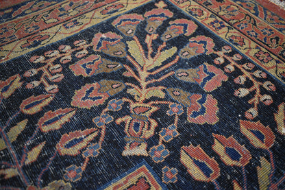 Antique Persian Sarouk Mohjaran Rug, 11'6" x 24'4", in blue, burgundy, navy and red - photo 4
