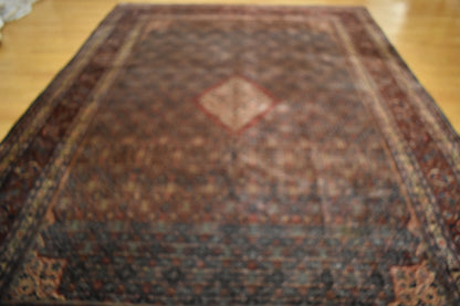 Antique Persian Gazvin Rug, 9'5" x 12'8", in blue, burgundy, ivory and navy - photo 4