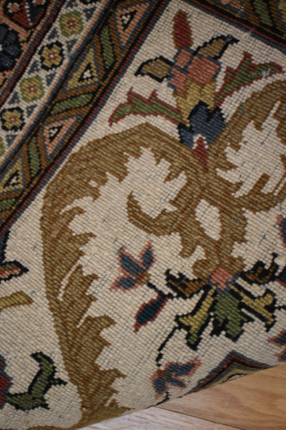 Vintage Indian Kashan Rug, 8'11" x 12', in gold, ivory, pink and teal - photo 3