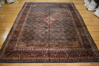 Antique Persian Gazvin Rug, 9'5" x 12'8", in blue, burgundy, ivory and navy - photo 9