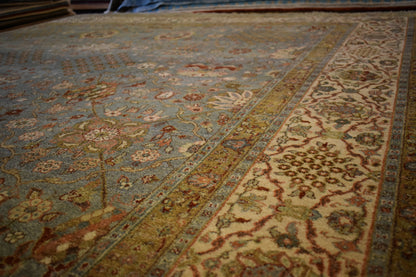 Indian Zigler Rug, 9' x 11'10", in green, hunter green, ivory and pistachio - photo 5