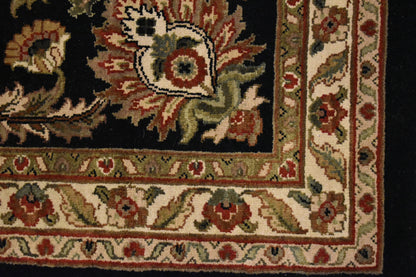 Indian Agra Jaipur Rug, 10'1" x 14', in black, green and red - photo 2