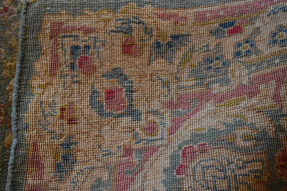 Vintage Persian Kerman Rug, 2'6" x 2'6", in cream and pink - photo 4