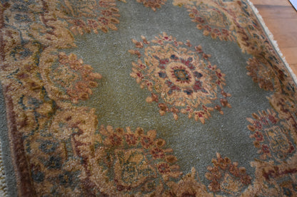 Vintage Persian Kerman Rug, 2'6" x 2'6", in cream and pink