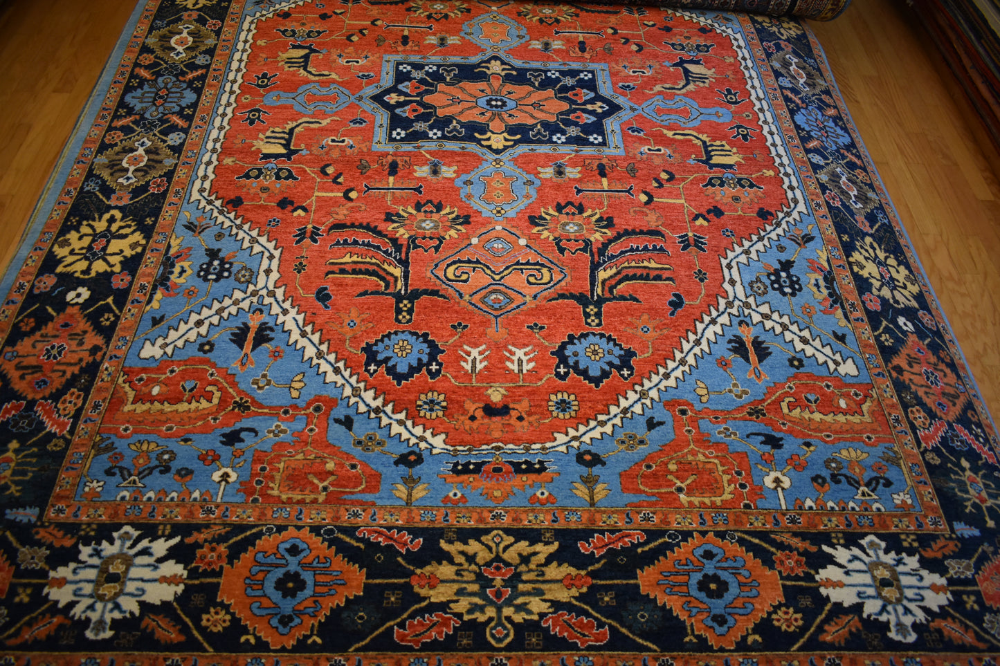 Indian Heriz Serapi - 9.0x12.4 - 7293