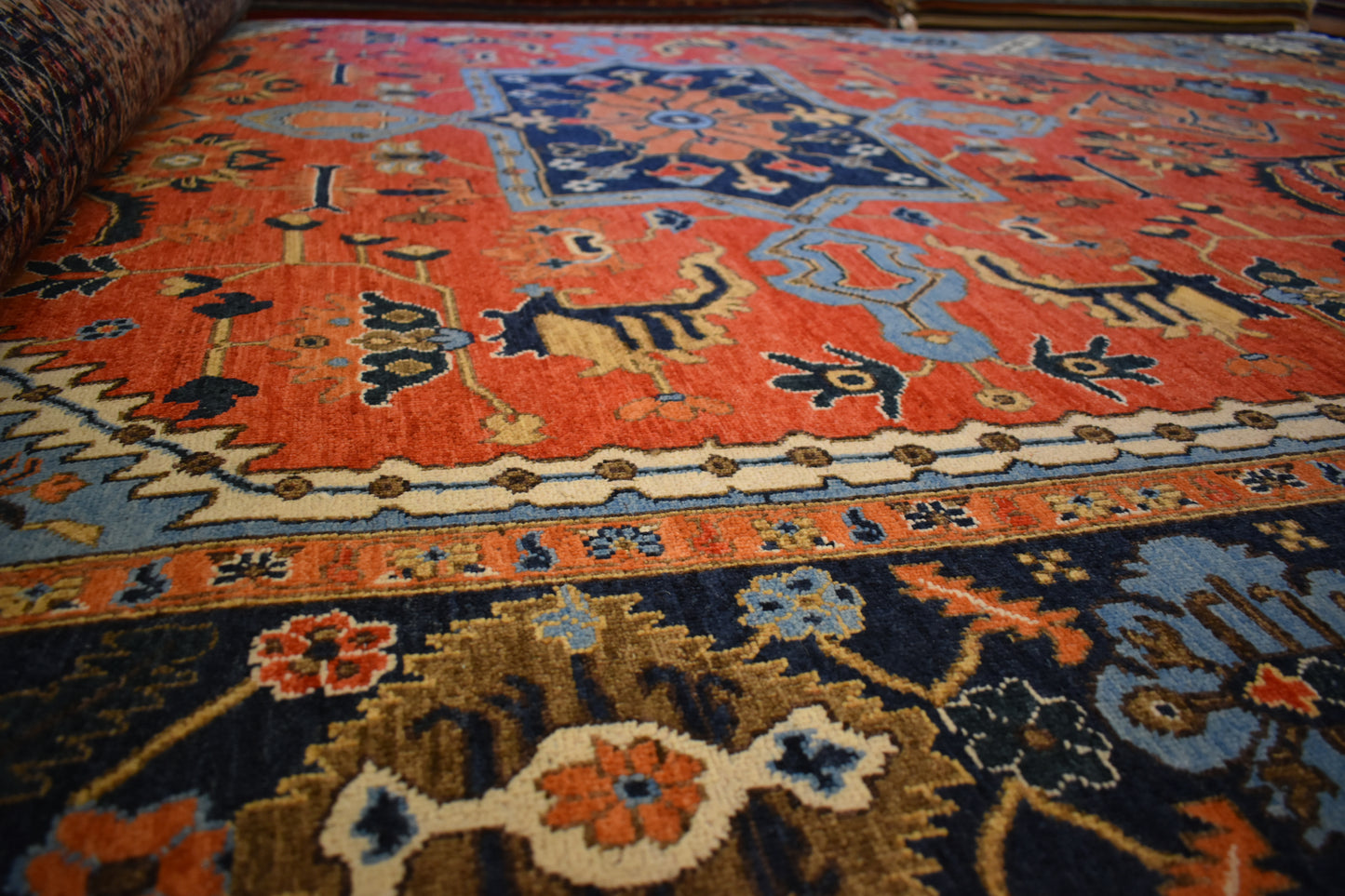 Indian Heriz Serapi - 9.0x12.4 - 7293