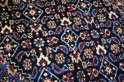 Vintage Persian Moud Rug, 8'5" x 11'5", in blue, ivory and navy - photo 3