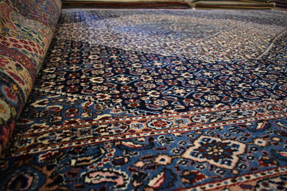Vintage Persian Moud Rug, 8'5" x 11'5", in blue, ivory and navy - photo 5