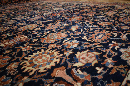 Antique Persian Malayer Rug, 12' x 24', in blue, brick, ivory and navy - photo 5