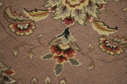 Sino Tabriz Rug with Silk, 10' x 14', in black, pink and pistachio - photo 4