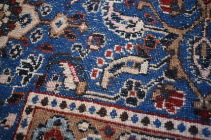 Vintage Persian Moud Rug, 8'5" x 11'5", in blue, ivory and navy - photo 8