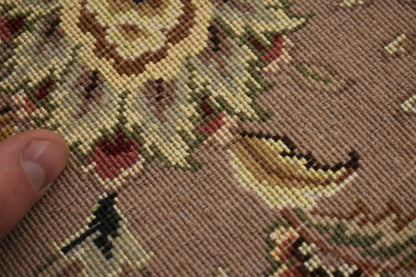 Sino Tabriz Rug with Silk, 10' x 14', in black, pink and pistachio - photo 5