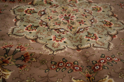 Sino Tabriz Rug with Silk, 10' x 14', in black, pink and pistachio - photo 8