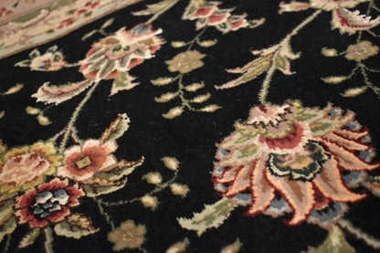 Sino Tabriz Rug with Silk, 10' x 14', in black, pink and pistachio - photo 9