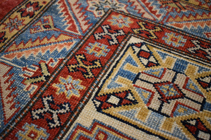 Pakistani Kazak Rug, 9'1" x 12'4", in blue, ivory and red - photo 3