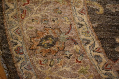 Afghan Peshawar Rug, 5'10" x 6'2", in beige, brick, charcoal and cream - photo 3