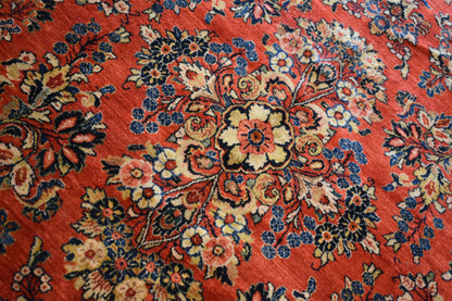 Antique Persian Sarouk Rug, 12'1" x 16'8", in burgundy, gold, navy and red - photo 8