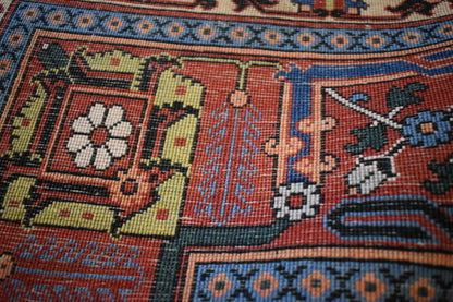 Antique Persian Maymay Rug, 8'11" x 11'9", in black, blue, ivory and rust - photo 4