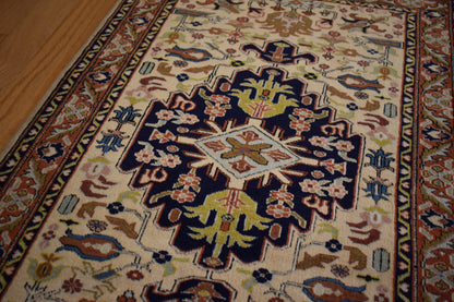 Vintage Persian Tabriz Rug, 2'3" x 3'7", in navy, olive and rust - photo 5
