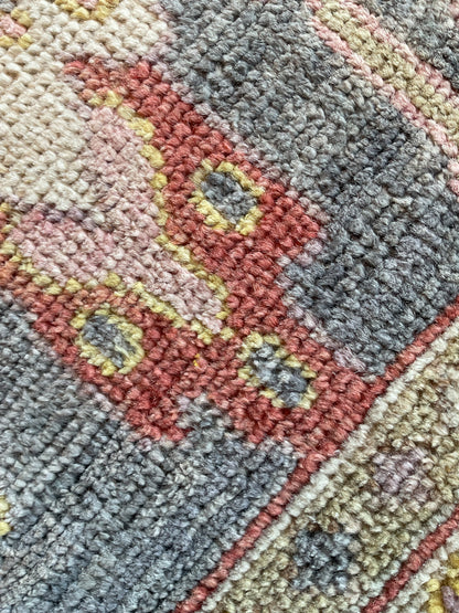 Afghan Oushak Runner, 2'9" x 9'7", in beige, gold, red and slate - photo 4